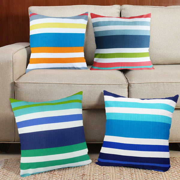 Stripe Cotton Cushion Cover (pack of 4)