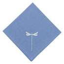 Sky Blue Napkins With Off White Dragonfly Embroidered - myhomestore.com.pk