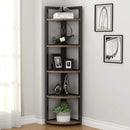Brown MDF sheet and Metal Frame Corner Shelf - myhomestore.com.pk