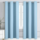 Plain Dyed Eyelet Curtain with linning (Sky-Blue) - myhomestore.com.pk