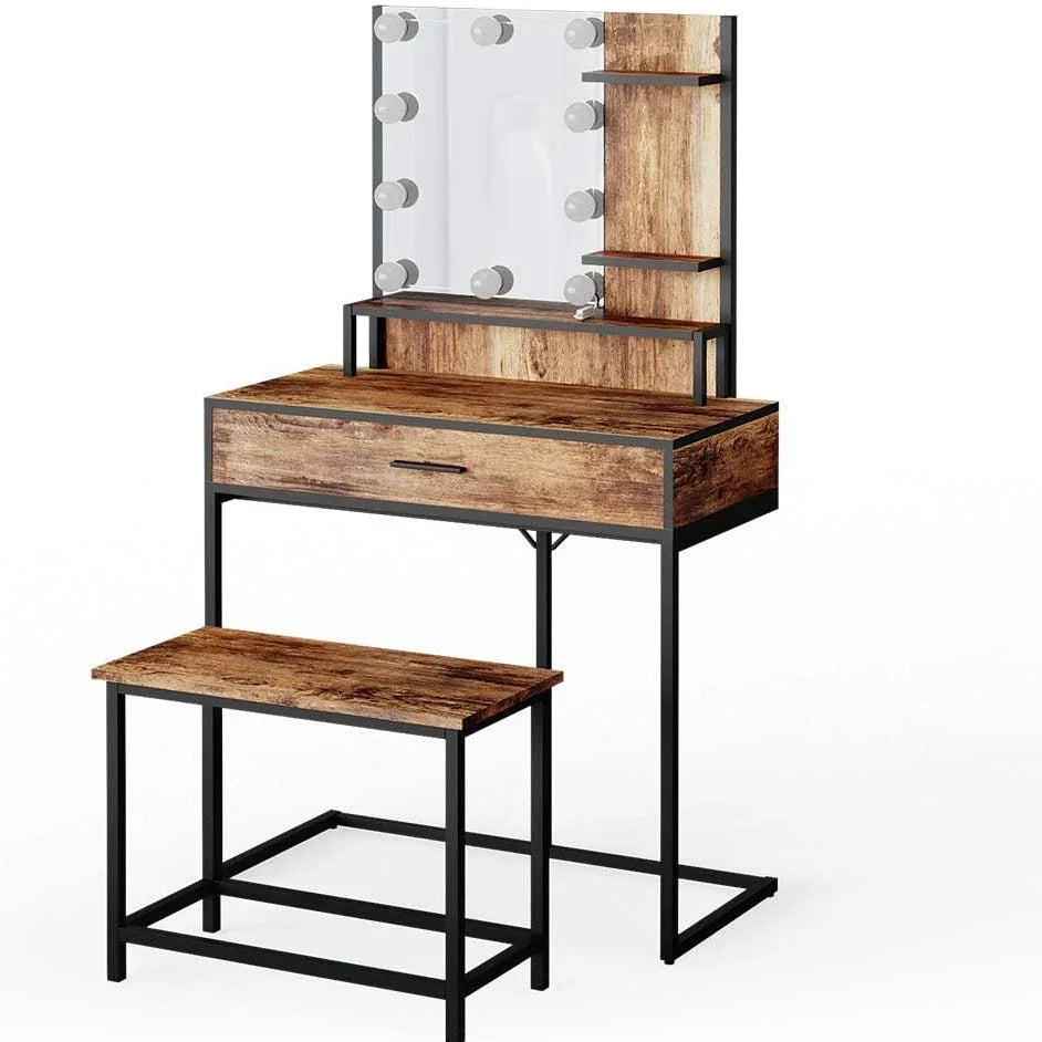 Dressing Table, Hairdressing Table, Make-up Table, Metal Frame - myhomestore.com.pk