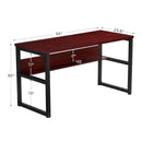 Computer Desk with Bookshelf, Modern Office Desk with Storage Shelves - myhomestore.com.pk