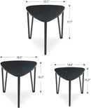 Black Nesting-Tables Living Room Coffee Table Sets of 3 - myhomestore.com.pk