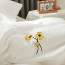 Embroidered Duvet Set Yellow Floral Bedding Set - myhomestore.com.pk