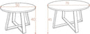 Solid Wood End Tables, Balcony Simple Small Round Table Living Room Furniture - myhomestore.com.pk