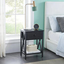 Drawer Sofa Side Table with Storage Shelf for Living Room, Bedroom - myhomestore.com.pk