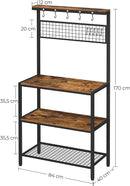 Industrial Kitchen Baker's Rack, Kitchen Unit with Storage Shelves - myhomestore.com.pk