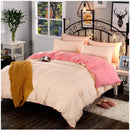 Plain Dyed Duvet Set (Peach & Pink) - myhomestore.com.pk