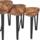 Brown Nesting-Tables Living Room Coffee Table Sets of 3 - myhomestore.com.pk