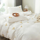 Embroidered Duvet Set Yellow Floral Bedding Set - myhomestore.com.pk