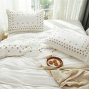 Elegant Sweet Fresh Geometric Pattern Embroidered Duvet Set - myhomestore.com.pk