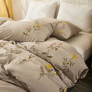 Embroidered Duvet Sets Farmhouse Floral Design - myhomestore.com.pk