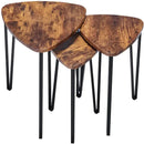 Brown Nesting-Tables Living Room Coffee Table Sets of 3 - myhomestore.com.pk