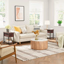 Side Table, 2-Tier Nightstand with Drawer, Narrow End Table for Small Spaces - myhomestore.com.pk