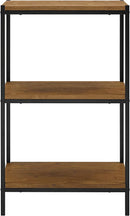 3 Tier Bookshelf Rustic Industrial Bookcase with Modern Open Shelves - myhomestore.com.pk