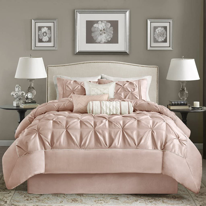 Tea Pink Luxury Pintuck Set