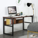 Computer Desk with Bookshelf, Modern Office Desk with Storage Shelves - myhomestore.com.pk