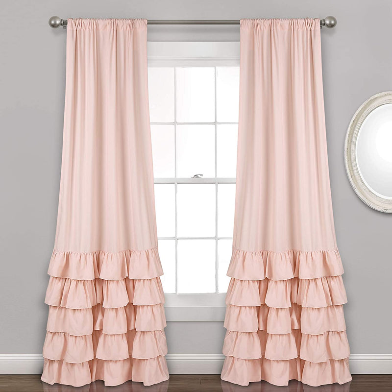 Allison white Ruffle Curtains