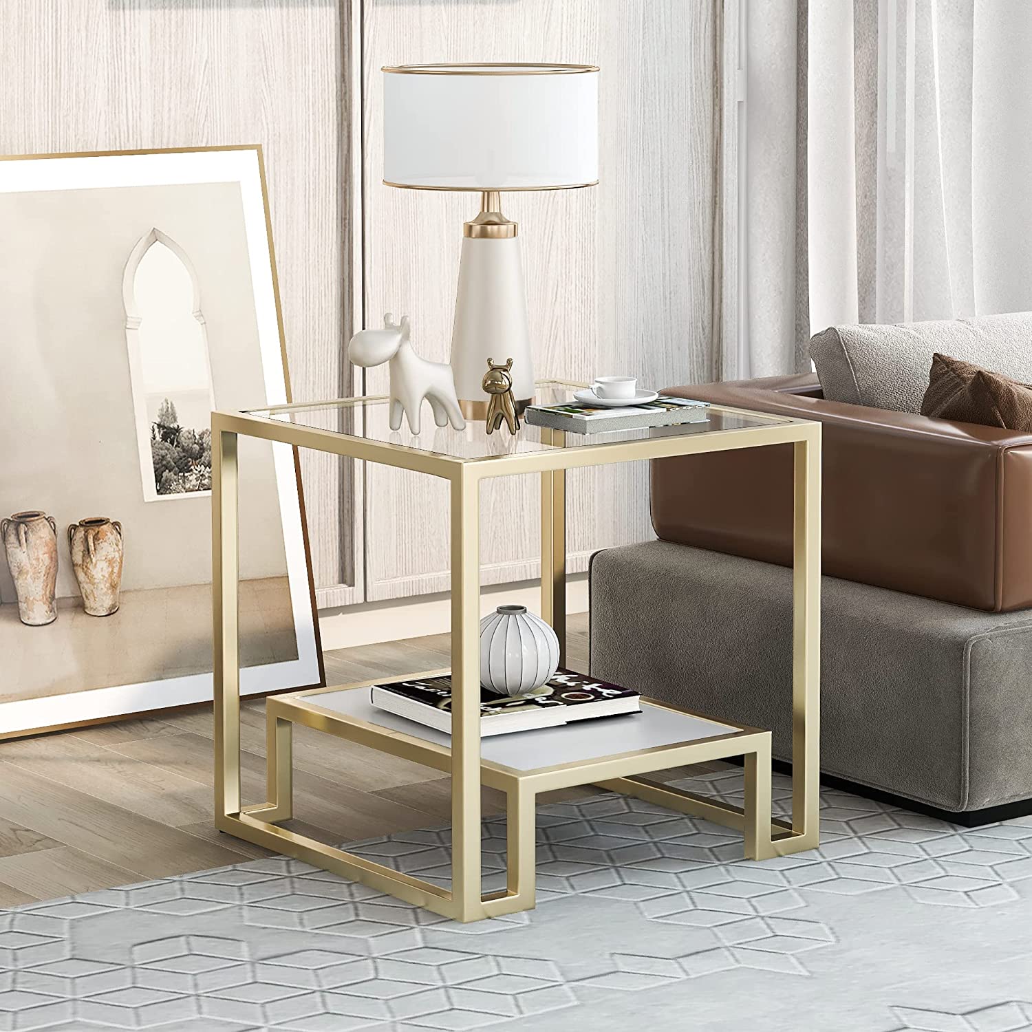 Minimalist Design Living Room Golden End Table