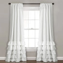 Allison white Ruffle Curtains-Window Panel Drapes Set for Living - myhomestore.com.pk