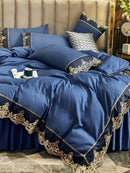 Luxury Duvet Set With Vintage Lace - myhomestore.com.pk