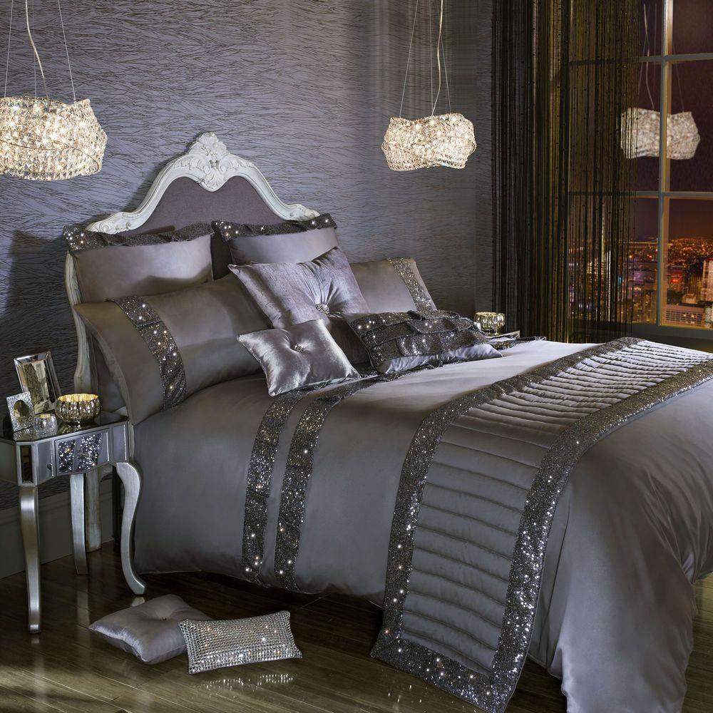 Luxury Sequence Bridal Bedding Duvet Grey Color - myhomestore.com.pk