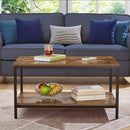 Coffee Table with Metallic Frame - myhomestore.com.pk