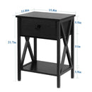 Drawer Sofa Side Table with Storage Shelf for Living Room, Bedroom - myhomestore.com.pk
