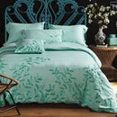 New Oriental Embroidery Duvet Set Mint Green - myhomestore.com.pk
