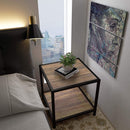 Table with Storage Shelf Metallic Frame - myhomestore.com.pk