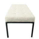 Off white Tufted Upholstered Bench - myhomestore.com.pk