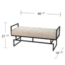 Contemporary Beige Upholstered Bench - myhomestore.com.pk