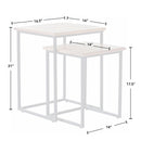 Brown and Black Live Edge Nesting End Table 2-Piece Set - myhomestore.com.pk