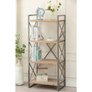 Carncoagh 54.3'' H x 24'' W Iron Etagere Bookcase - myhomestore.com.pk