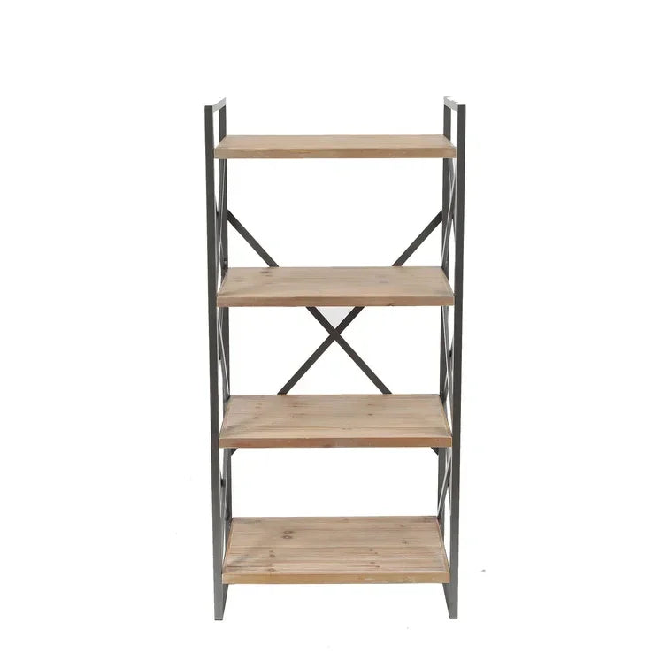 Carncoagh 54.3'' H x 24'' W Iron Etagere Bookcase - myhomestore.com.pk