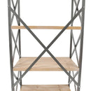 Carncoagh 54.3'' H x 24'' W Iron Etagere Bookcase - myhomestore.com.pk
