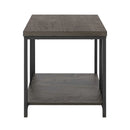 Furniture R Brown Metal Wood End Table - myhomestore.com.pk