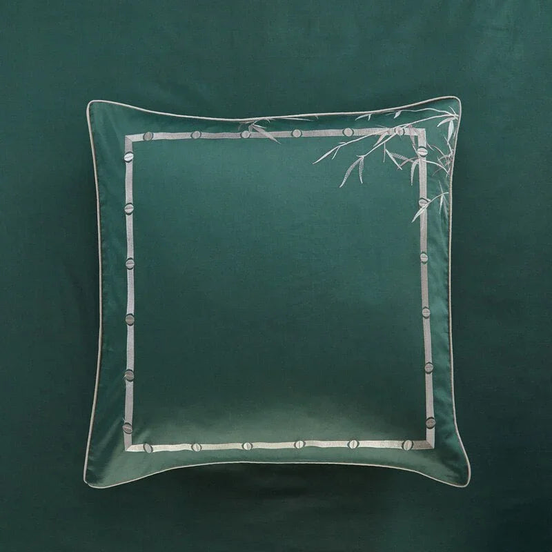 Luxury New Embroidery Duvet Set Green Bamboo - myhomestore.com.pk