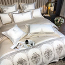 Royal White Embroidery Duvet Set - myhomestore.com.pk
