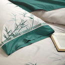 Luxury New Embroidery Duvet Set Green Bamboo - myhomestore.com.pk