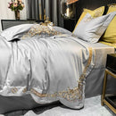 New Gleaming Embroidery with Grey Sateen Duvet Set - myhomestore.com.pk