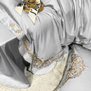 New Gleaming Embroidery with Grey Sateen Duvet Set - myhomestore.com.pk