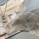 Luxury New Feather Lace Embroidery Duvet Set - myhomestore.com.pk