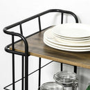 Rolling Kitchen Cart, Kitchen Storage Trolley with 3 Shelves - myhomestore.com.pk