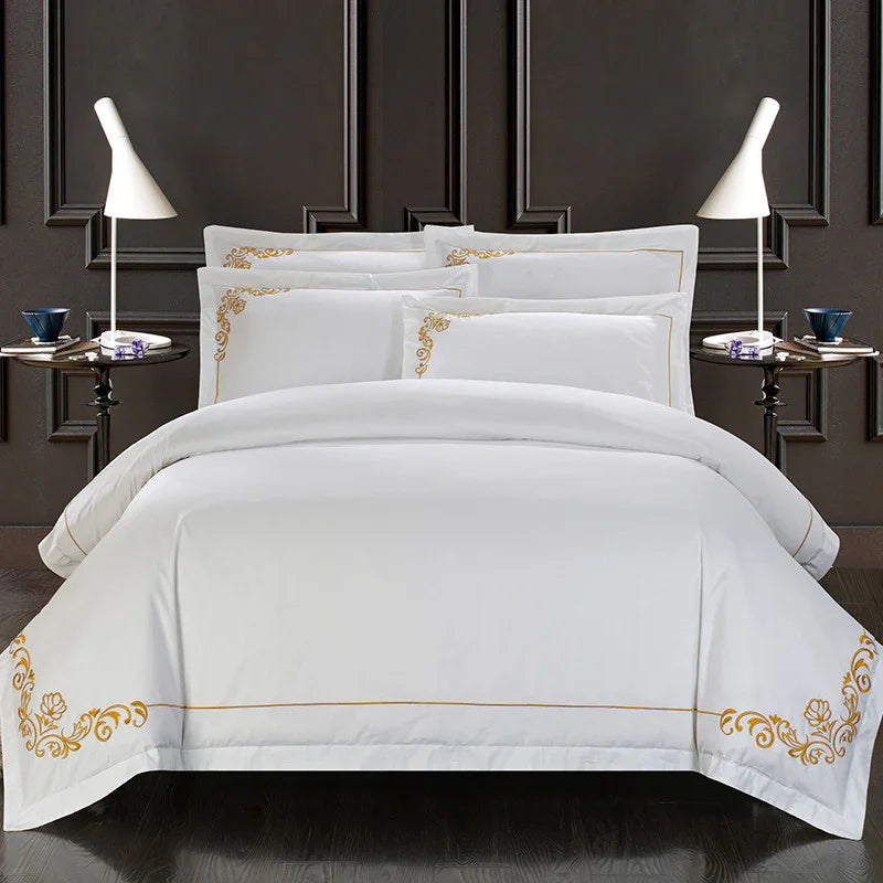 Luxury Corner Embroidery Duvet Set - myhomestore.com.pk