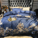 Royal Blue Exquisite Embroidery Duvet Set - myhomestore.com.pk