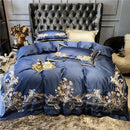 Royal Blue Exquisite Embroidery Duvet Set - myhomestore.com.pk