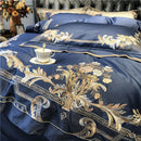Royal Blue Exquisite Embroidery Duvet Set - myhomestore.com.pk