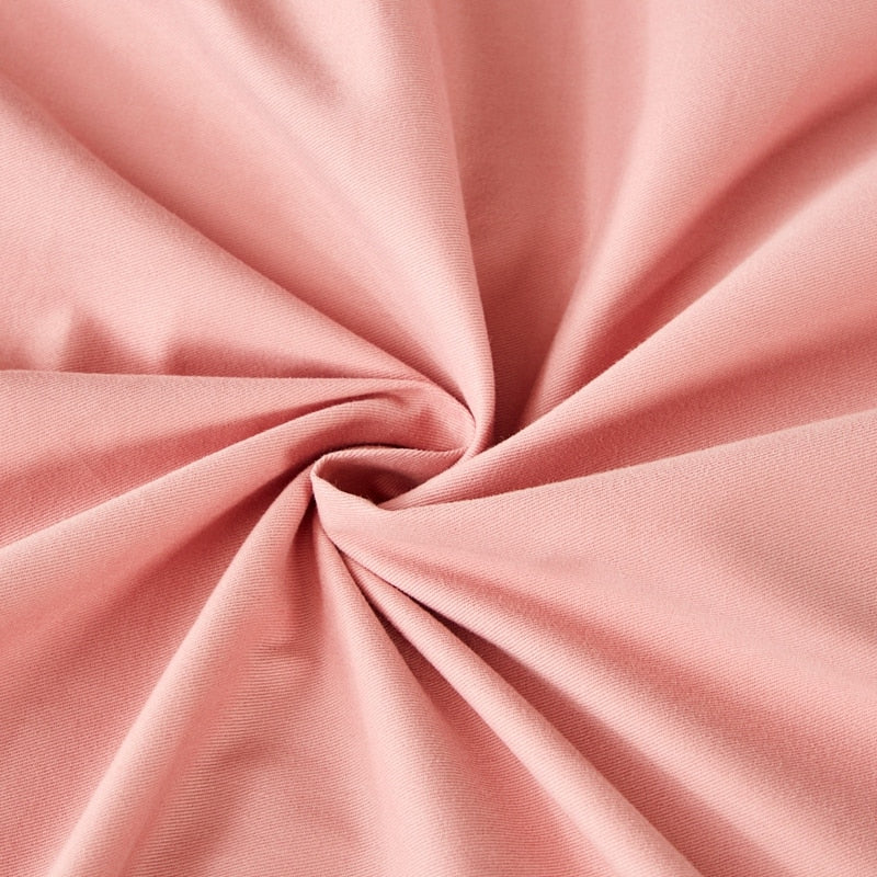 Pink Elegant Embroidered Cotton European Style Duvet Set