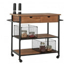 3 Tier Metal Trolley and Wood Kitchen Trolley - myhomestore.com.pk